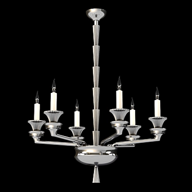 Elegant Delisle Papyrus Chandelier 3D model image 1 