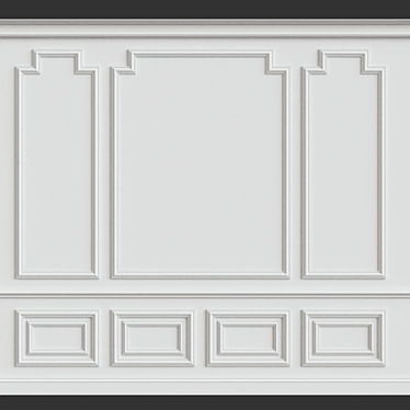  Elegant Wall Moulding for Stunning Décor 3D model image 1 