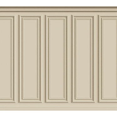 Elegant Wall Moulding: Transform Your Space 3D model image 1 