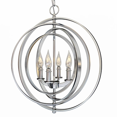 Orbits 18" 4-Light Pendant Chandelier 3D model image 1 