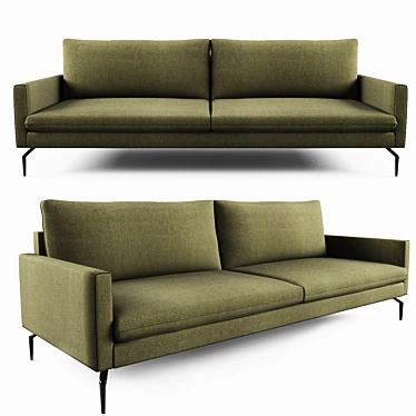 Luxury Natuzzi Premura Sofa: 3D Model and Textures 3D model image 1 