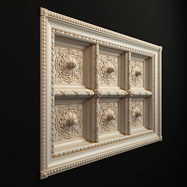 Modern Caisson Ceiling Design 3D model image 1 