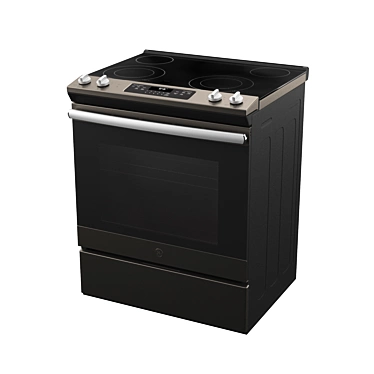 Sleek Slide-In Electric Range 3D model image 1 