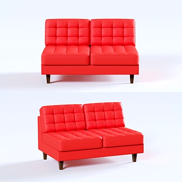 Cosmo 2-Seater Armless Sofa 3D model image 1 