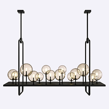 Industrial Style LED Candle Chandeliers 3D model image 1 