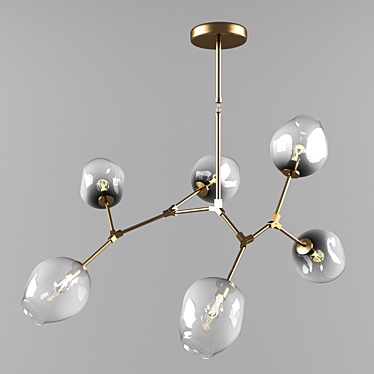 Ethereal Glow: Branching Bubble Lamp 3D model image 1 