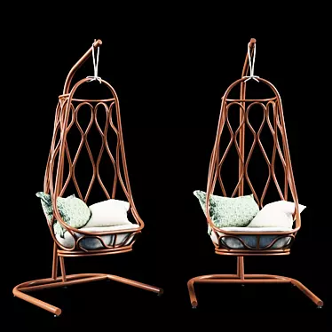 Nautical Swinging Chair: Perfect for Outdoor Relaxation 3D model image 1 