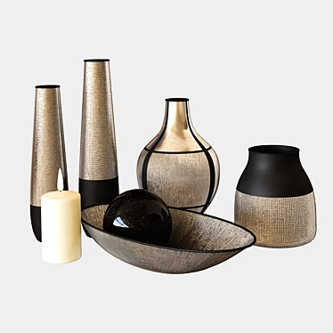 Title: Decorative Vases: 3D Model 3D model image 1 