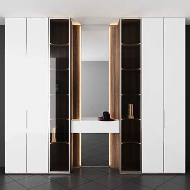 Modern Hallway Cabinet 2 3D model image 1 