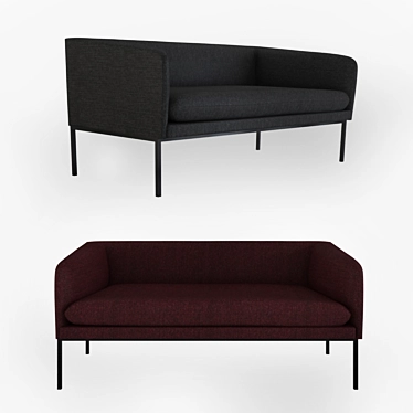  Stylish Turn Sofa by Ferm Living 3D model image 1 