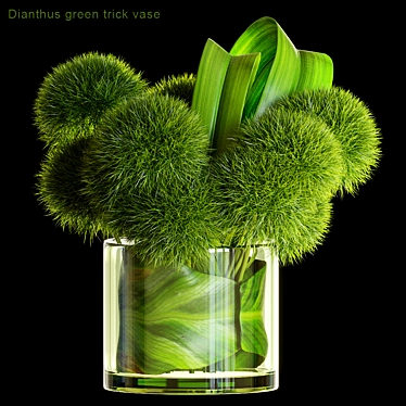 Lush Green Dianthus Bouquet 3D model image 1 