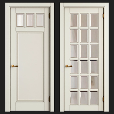 Elegant Heritage Interior Doors 3D model image 1 