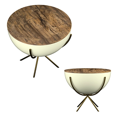 Danica Bowl Side Table - Stylish and Functional 3D model image 1 