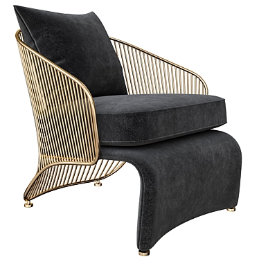 Elegant Colette Armchair: Minotti 3D model image 1 