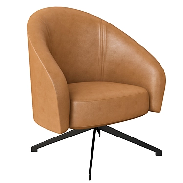 Elegant Violetta Leather Armchair 3D model image 1 