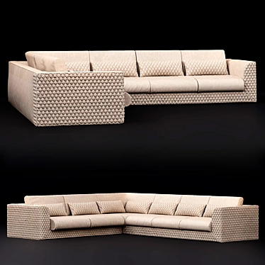 Cooper Quilt Corner Sofa 3D model image 1 