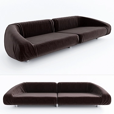 Fold Baxter Sofa: Stylish and Functional 3D model image 1 