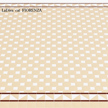 Stylish LaDiva cat FIORENZA: Polished Tile 3D model image 1 