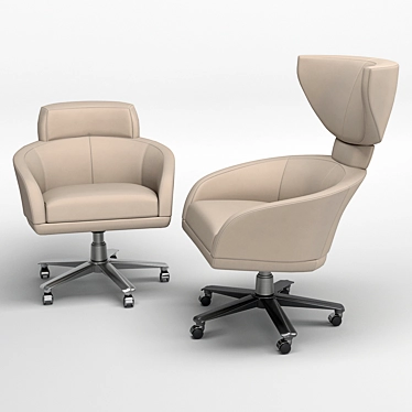 GIORGETTI Selectus Swivel Armchair: Elegant Comfort 3D model image 1 