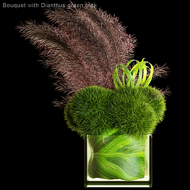 Dianthus Green Trick Bouquet: Fresh Floral Elegance! 3D model image 1 