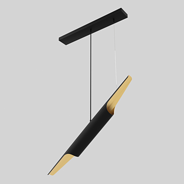 Bamboo Pendant Lamp by KINK Light 3D model image 1 