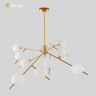 Scandinavian Style Champagne Chandelier 3D model image 1 