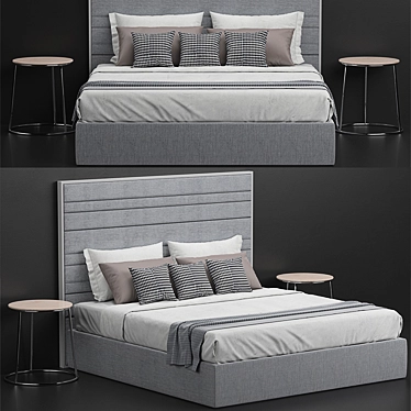 Boheme Bed by Porada - Luxurious and Stylish 3D model image 1 