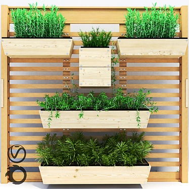 Versatile Shelf Planter: Stylish Box for Plants 3D model image 1 