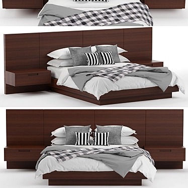 Modern Studio McGee Bed 3D model image 1 