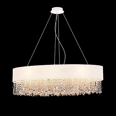 Maytoni MOD600PL-09W - White Metal Chandelier with Textile Shade 3D model image 1 