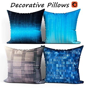 Luxury Decorative Pillows Set 3D model image 1 