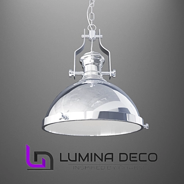 Ettore Chrome Pendant: Sleek Lumina Deco Suspension 3D model image 1 