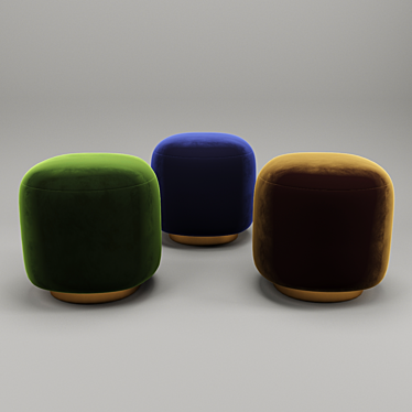 Versatile Pouf Set: 3D Max, OBJ, FBX 3D model image 1 