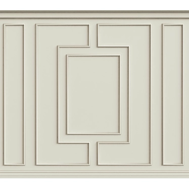 Elegant Wall Moulding: 3Dmax, Obj, Vray 3D model image 1 