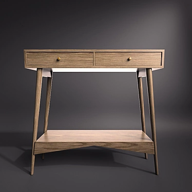 Slim Modern Console Table 3D model image 1 