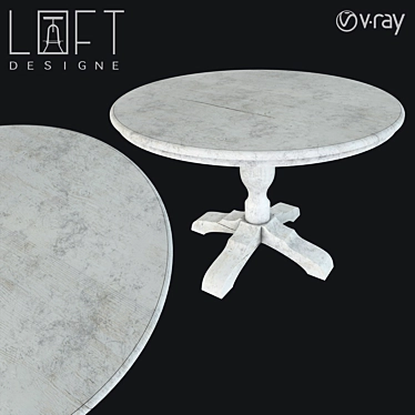 LoftDesigne 6558: Stylish Wood Table 3D model image 1 