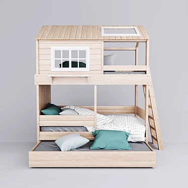 Bookwood Kids Bed House | Model: My Place | SKU: 1005 3D model image 1 