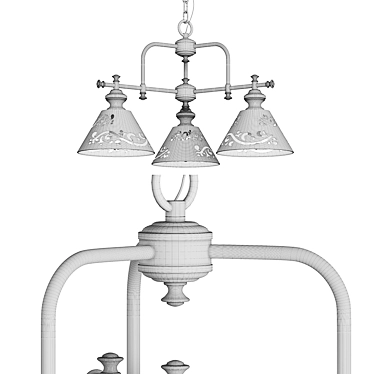 Elegant Kensington Chandelier 3D model image 1 