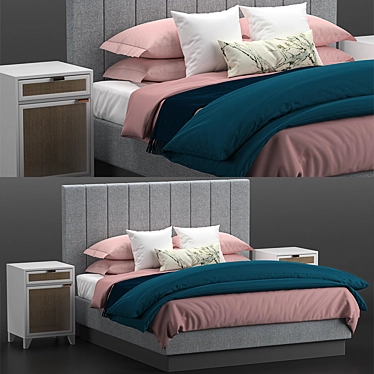 Minimalist Studio McGee Bed 3D model image 1 