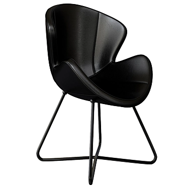 Elegant Leather Armchair - Victoria 3D model image 1 