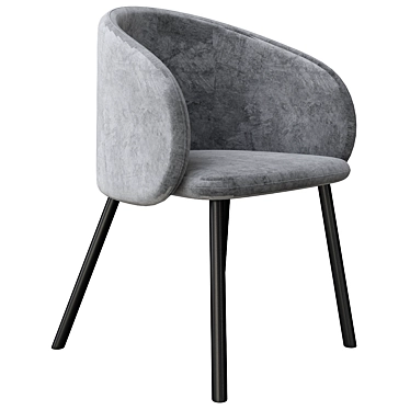 Nasu Upholstered Chair with Armrests 3D model image 1 