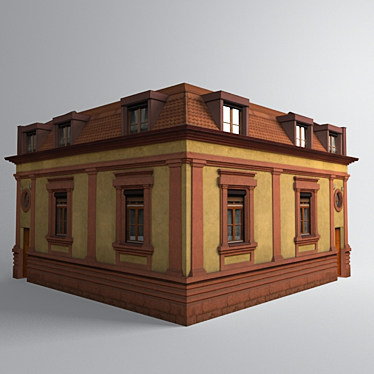 Vintage Corner Cottage 3D model image 1 