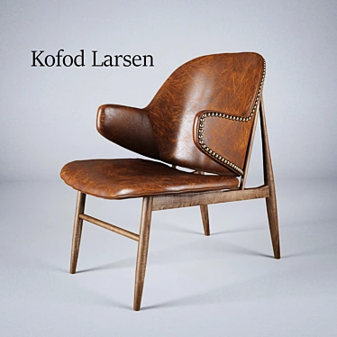 Vintage Kofod Larsen Lounge Chair 3D model image 1 