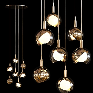 Crown Copper Suspension - Sleek and Stylish Design 3D model image 1 