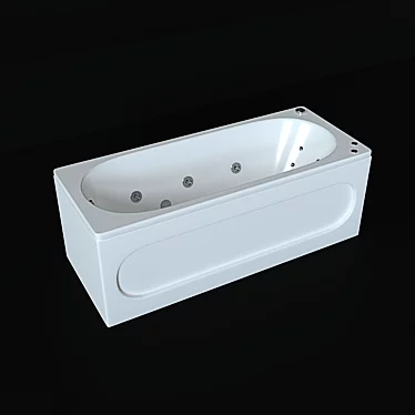 Aquatek Oberon: Luxurious and Spacious Bathtub 3D model image 1 