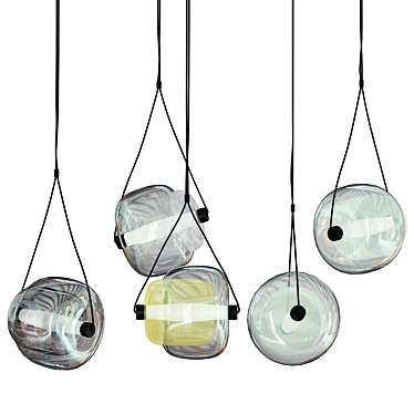 Sleek Glass Lighting Fixtures 3D model image 1 