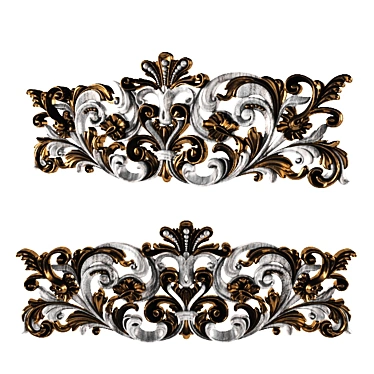 Elegant Decorative Stucco Pattern 3D model image 1 