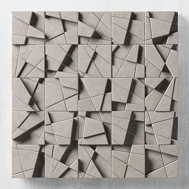 Splintered Elegance: Decorative Panel Unwrapped (8192x8192) 3D model image 1 
