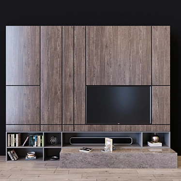 Title: 40" TV Set with V-Ray Compatible Materials 3D model image 1 