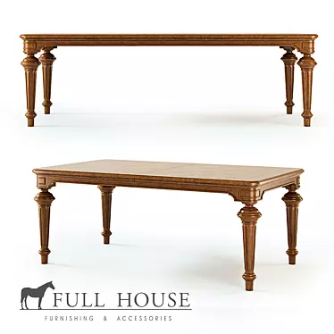 Sliding Full House Dining Table 3D model image 1 